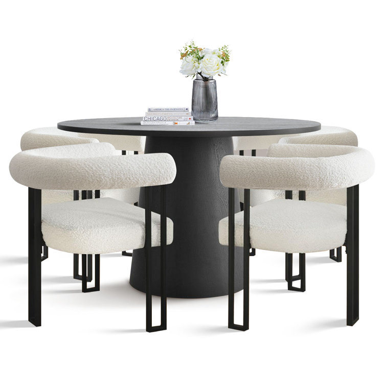 Chealsy 5-Piece Dining Set with Round Table
