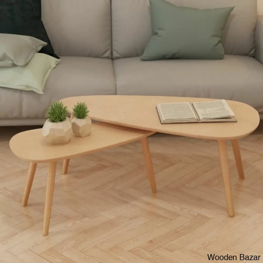 3 legs 2 nesting coffee table natural