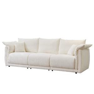 Hibikson 3-seater sofa with 2 pillows - Wooden Bazar