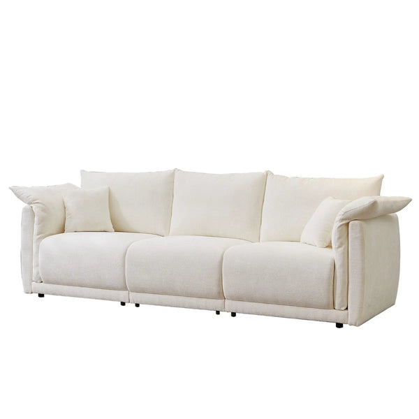 Hibikson 3-seater sofa with 2 pillows - Wooden Bazar