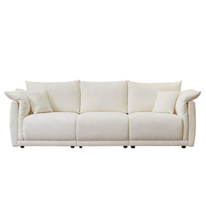 Hibikson 3-seater sofa with 2 pillows - Wooden Bazar