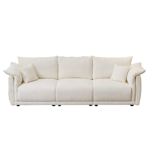 Hibikson 3-seater sofa with 2 pillows - Wooden Bazar