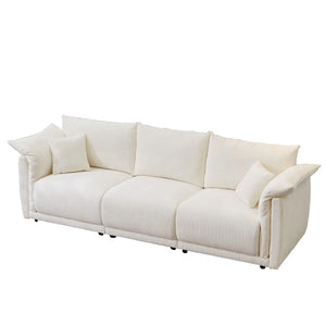 Hibikson 3-seater sofa with 2 pillows - Wooden Bazar