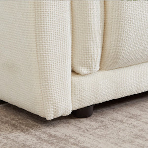 Hibikson 3-seater sofa with 2 pillows - Wooden Bazar