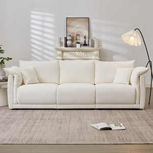 Hibikson 3-seater sofa with 2 pillows - Wooden Bazar