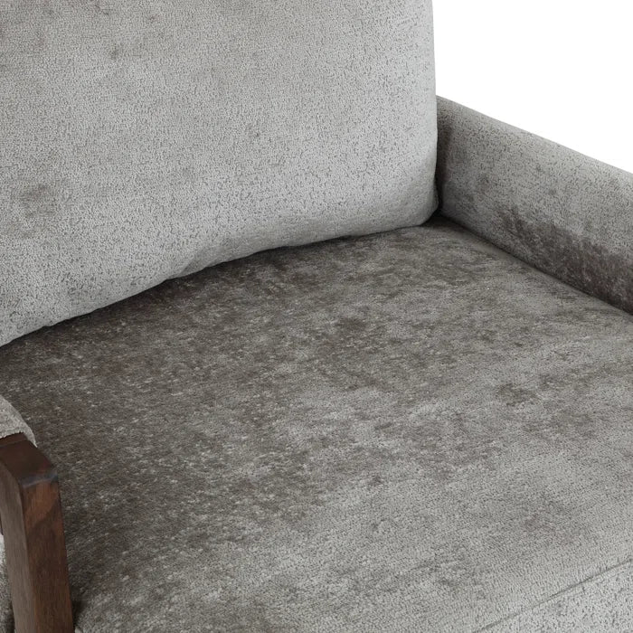 Kerlyun Mid-Century Modern Upholstered Armchair With Wood Frame (Set of 2)