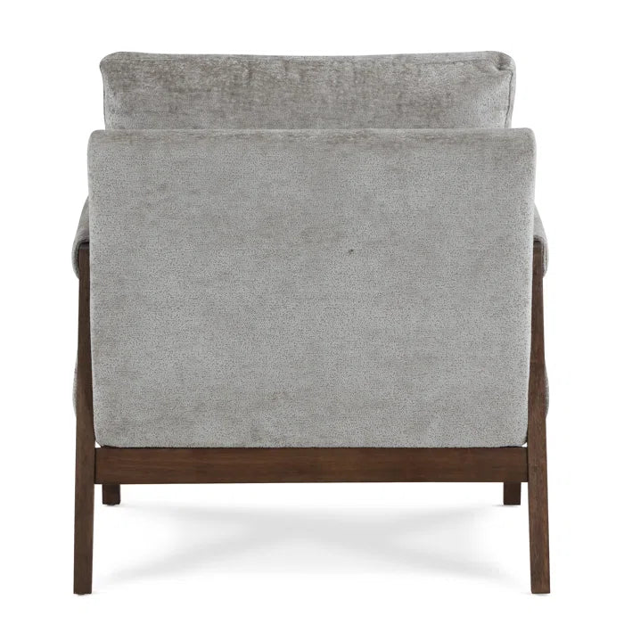 Kerlyun Mid-Century Modern Upholstered Armchair With Wood Frame (Set of 2)