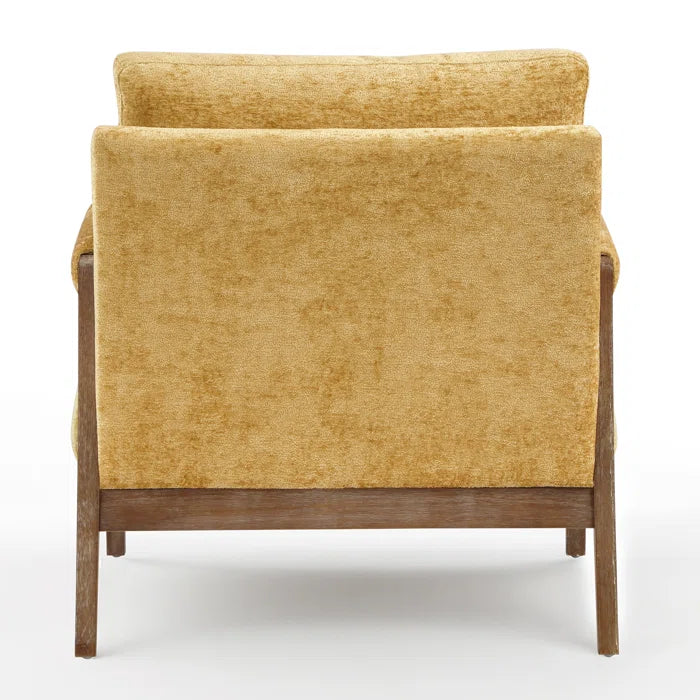 Kerlyun Mid-Century Modern Upholstered Armchair With Wood Frame (Set of 2)