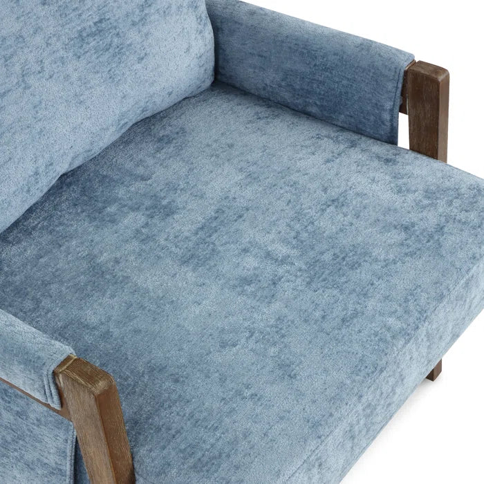 Kerlyun Mid-Century Modern Upholstered Armchair With Wood Frame (Set of 2)