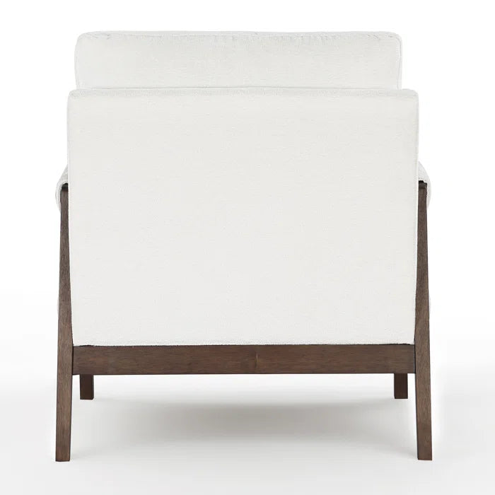 Kerlyun Mid-Century Modern Upholstered Armchair With Wood Frame (Set of 2)