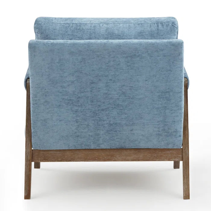 Kerlyun Mid-Century Modern Upholstered Armchair With Wood Frame (Set of 2)