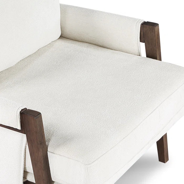 Kerlyun Mid-Century Modern Upholstered Armchair With Wood Frame (Set of 2)