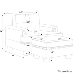 Chair with ottoman -4