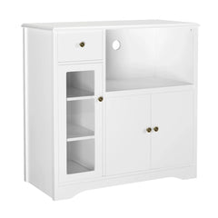 Rubby Kitchen Pantry Food Pantry wih Cupboard and Microwave Cube - Wooden bazar