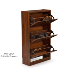 Best Shoes Rack With Pull Down Foldable Drawers - Wooden Bazar