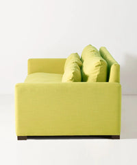Elegant Three Seater Comfortable Sofa in Lime Color - Wooden Bazar