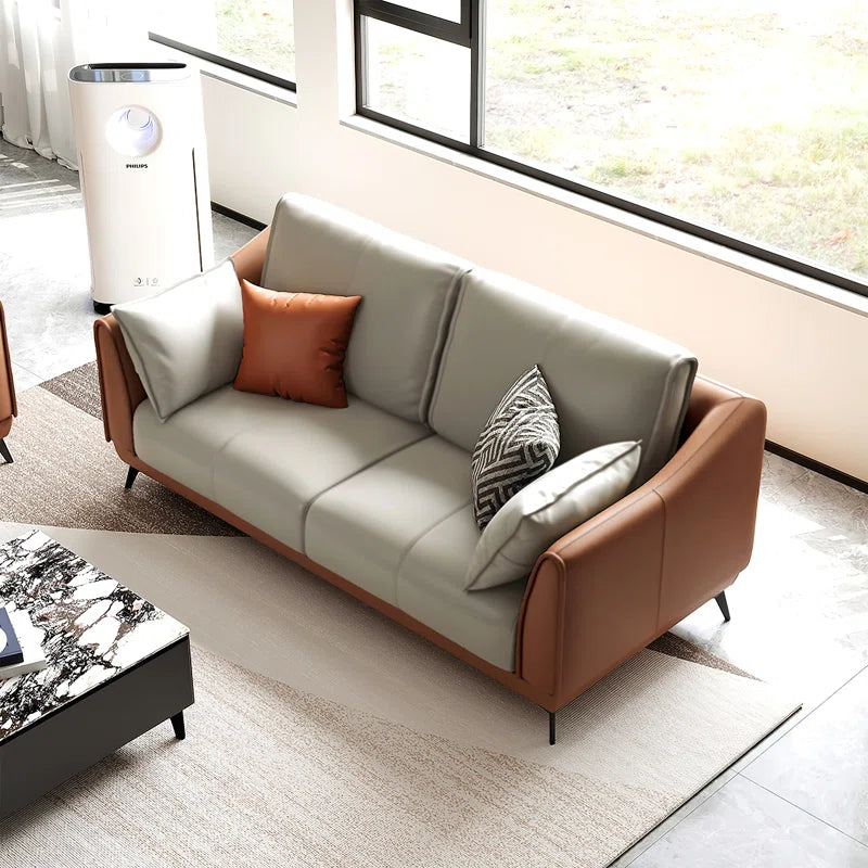 3 - Piece Faux Leather Living Room Set Luxury Sofa Set