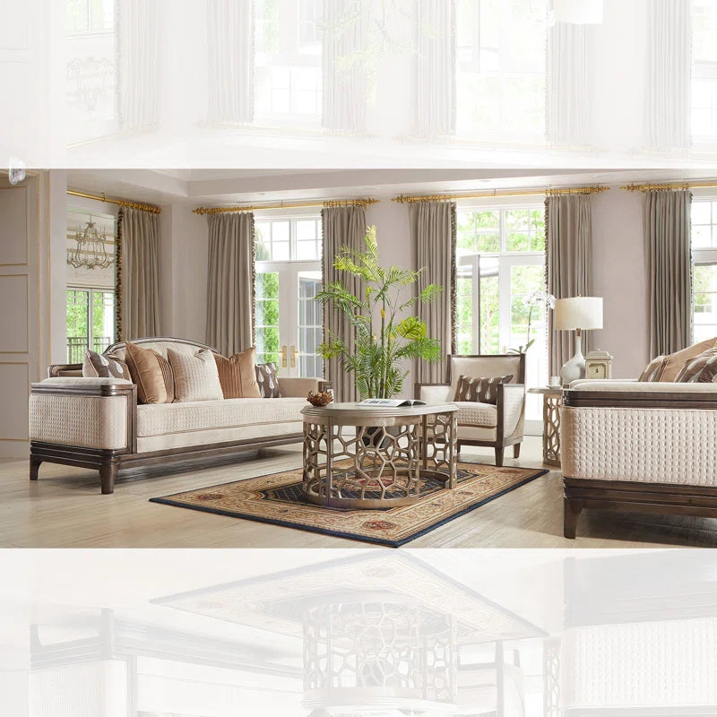 3 - Piece Living Room Set Luxury Sofa Set