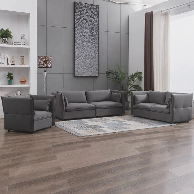 Balus 3 - Piece Living Room Luxury Sofa Set