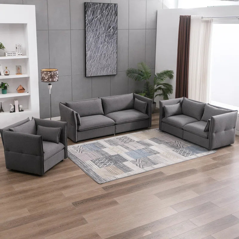 Balus 3 - Piece Living Room Luxury Sofa Set