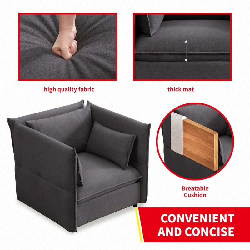 Balus 3 - Piece Living Room Luxury Sofa Set