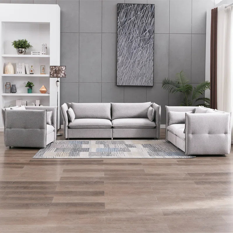 Balus 3 - Piece Living Room Luxury Sofa Set