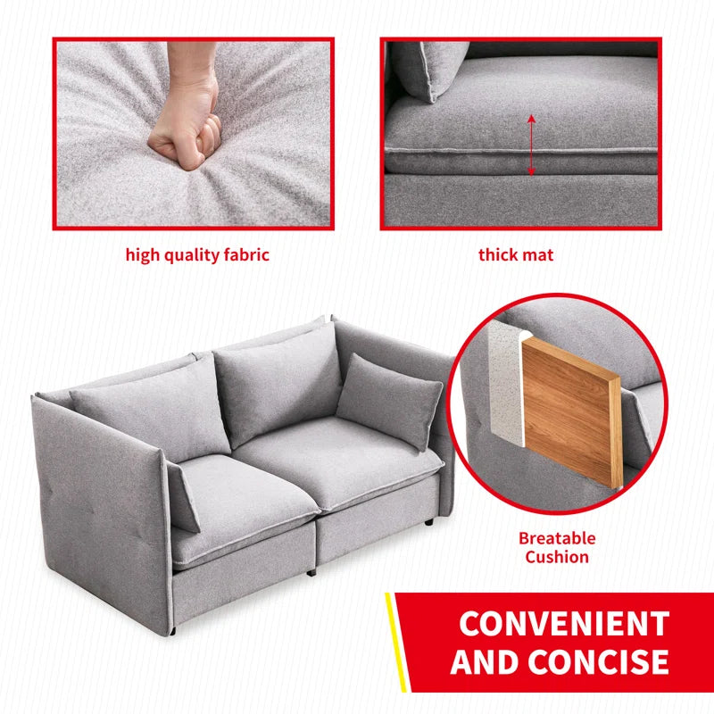 Balus 3 - Piece Living Room Luxury Sofa Set