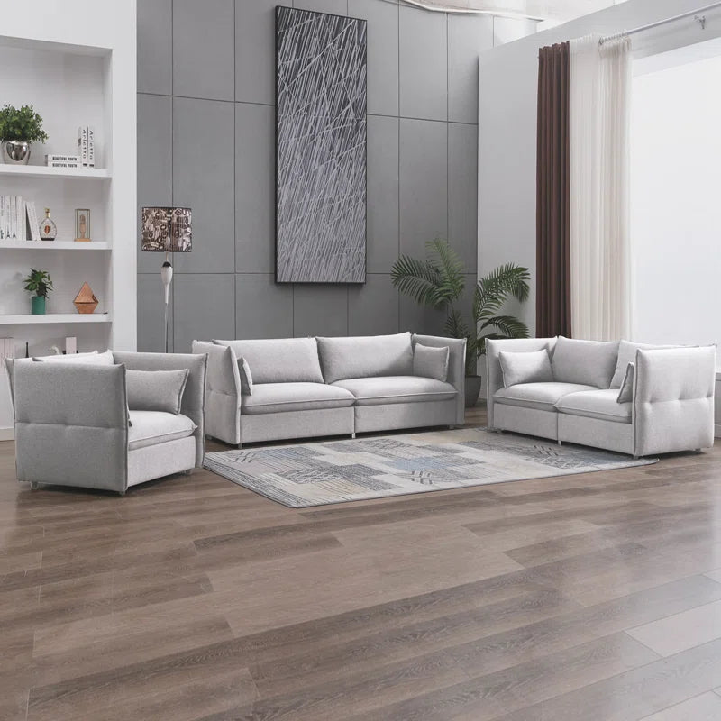 Balus 3 - Piece Living Room Luxury Sofa Set