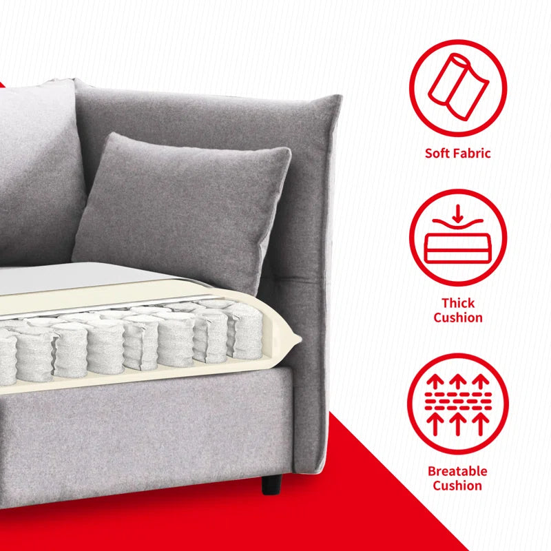 Balus 3 - Piece Living Room Luxury Sofa Set