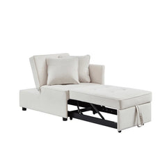 Daefc Four-in-One Convertible Modern Foldable Lounge Chair, Upholstered Recliner Sleeper Sofa Bed