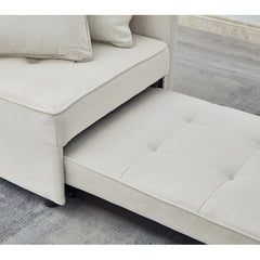 Daefc Four-in-One Convertible Modern Foldable Lounge Chair, Upholstered Recliner Sleeper Sofa Bed