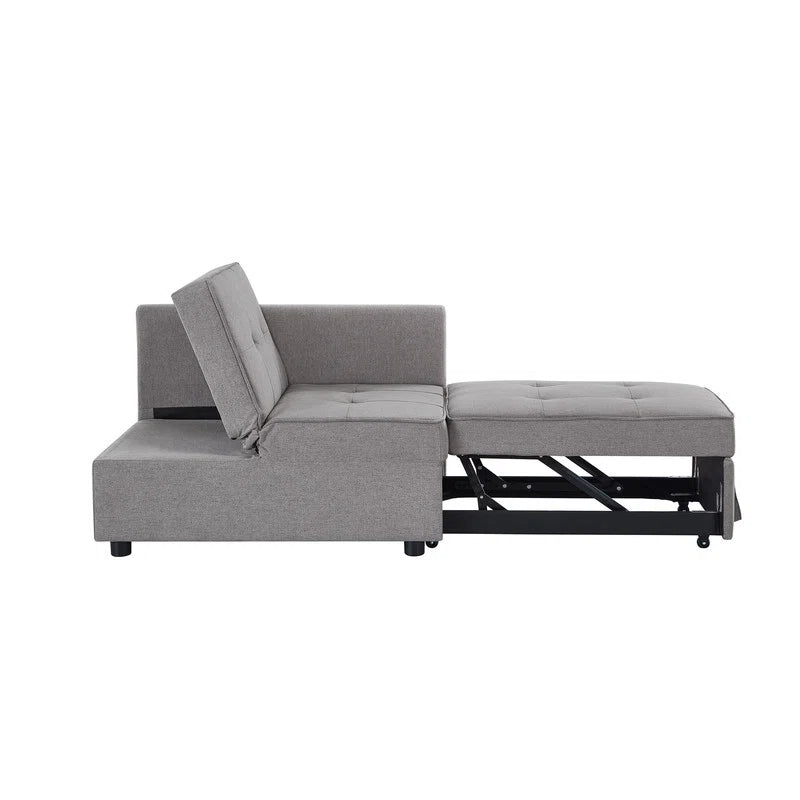 Daefc Four-in-One Convertible Modern Foldable Lounge Chair, Upholstered Recliner Sleeper Sofa Bed