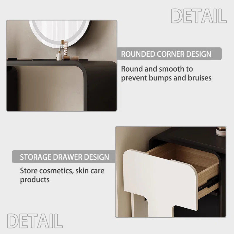 Klored Solid Wood Storage Dressing Table - Wooden bazar