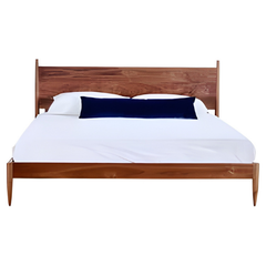 Keraix Wooden Bed In Honey Finish - Wooden Bazar