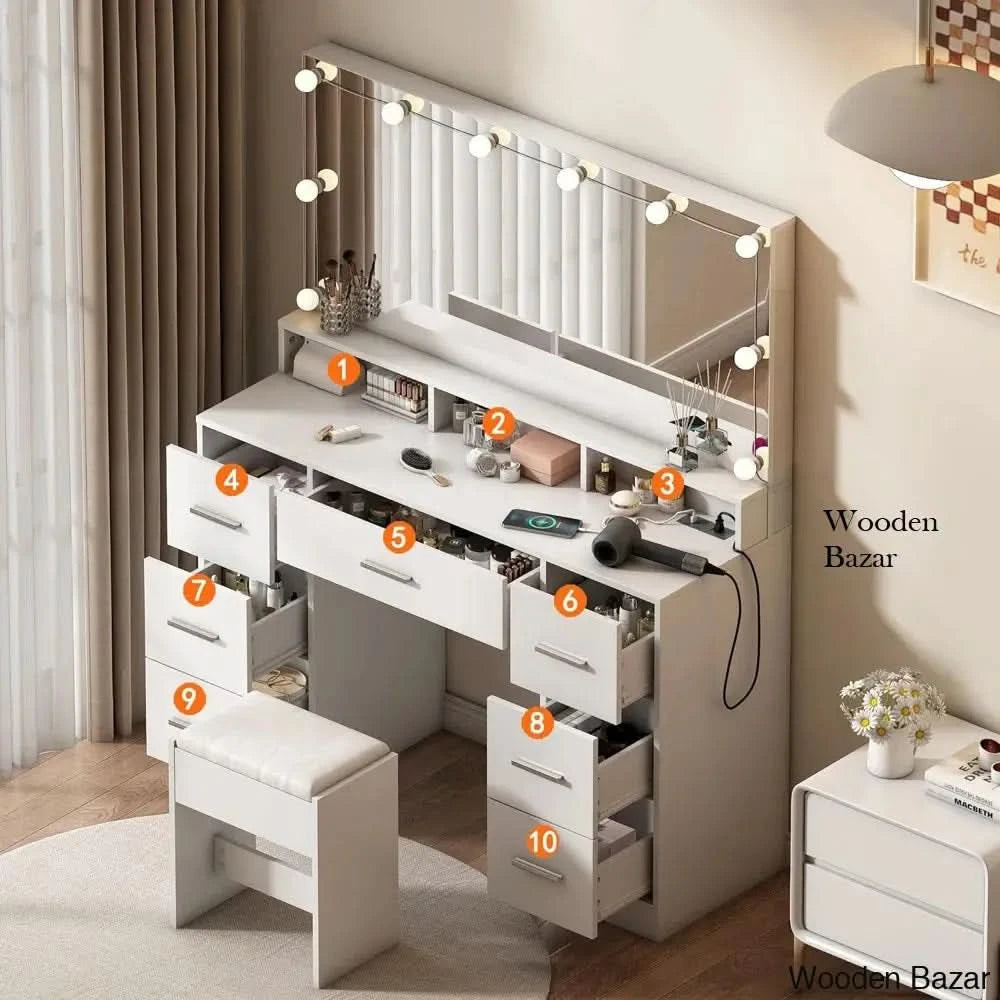 Led Table Girls Modern Dressing Table Designs For Girls