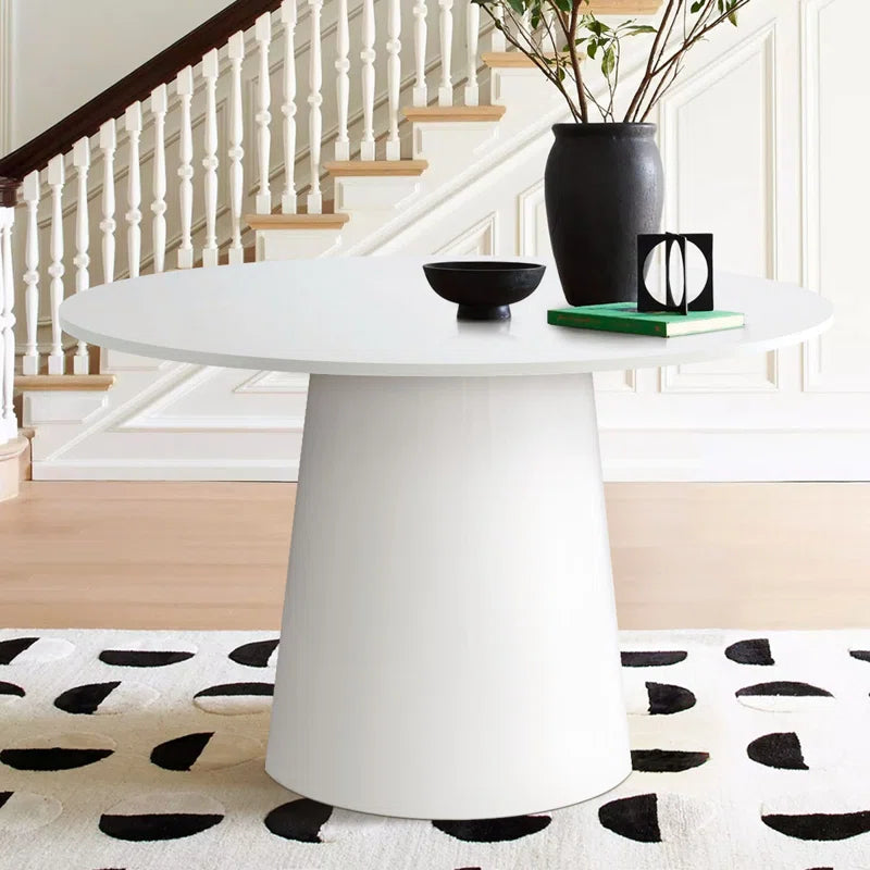 Tivick Round Pedestal Dining Table - Wooden Bazar