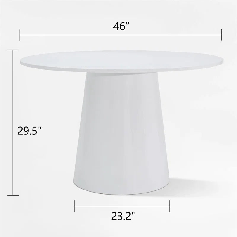 Tivick Round Pedestal Dining Table - Wooden Bazar