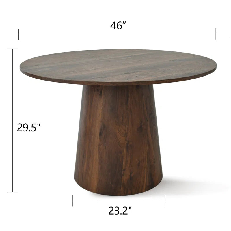 Tivick Round Pedestal Dining Table - Wooden Bazar