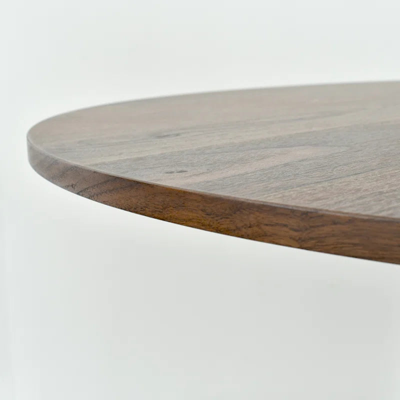 Tivick Round Pedestal Dining Table - Wooden Bazar
