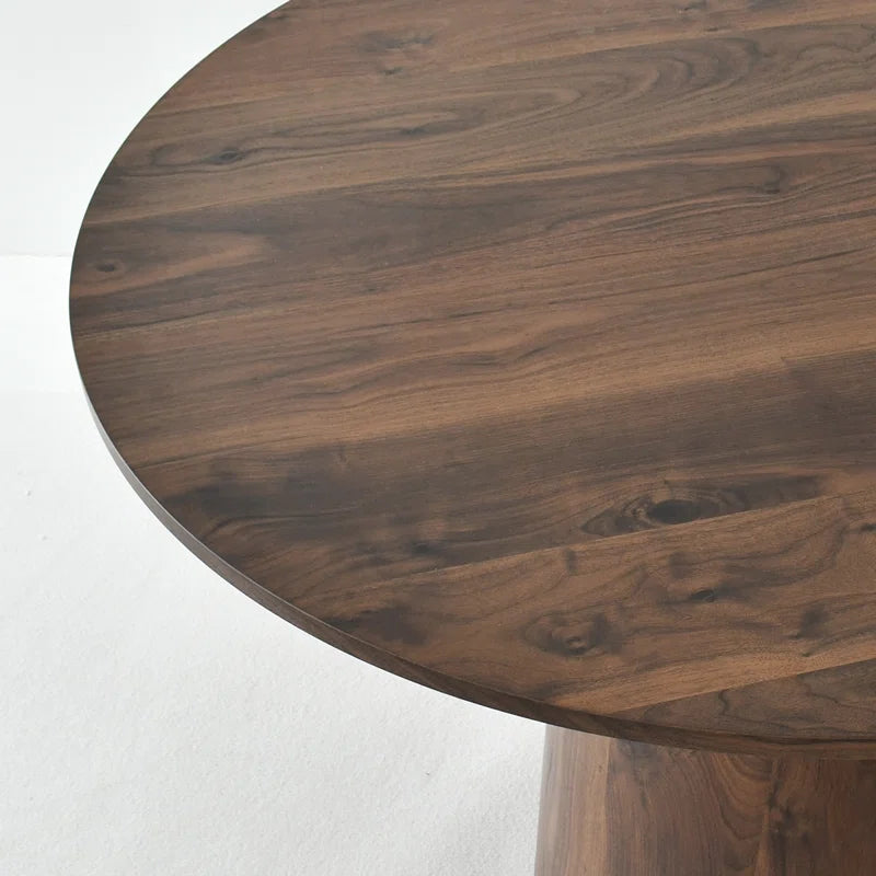 Tivick Round Pedestal Dining Table - Wooden Bazar
