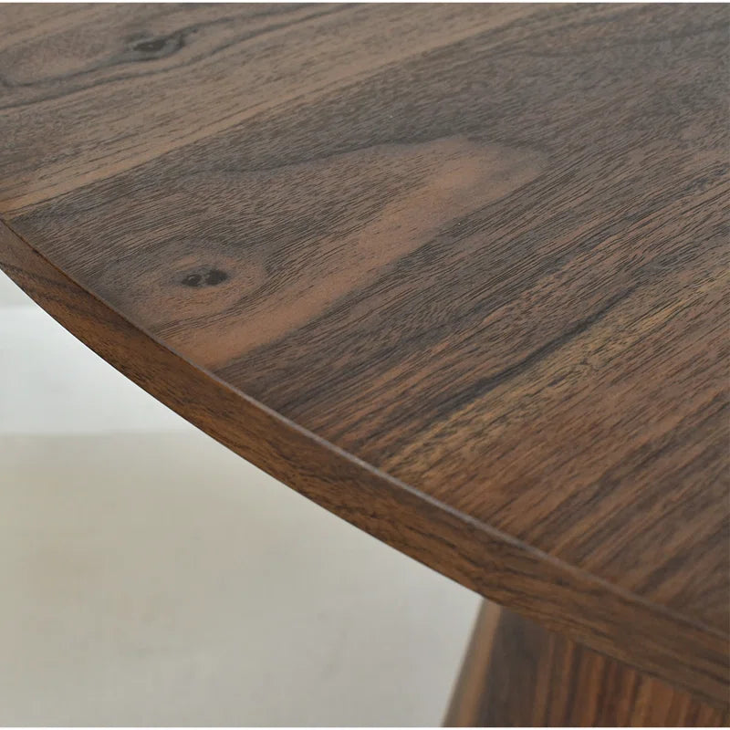 Tivick Round Pedestal Dining Table - Wooden Bazar