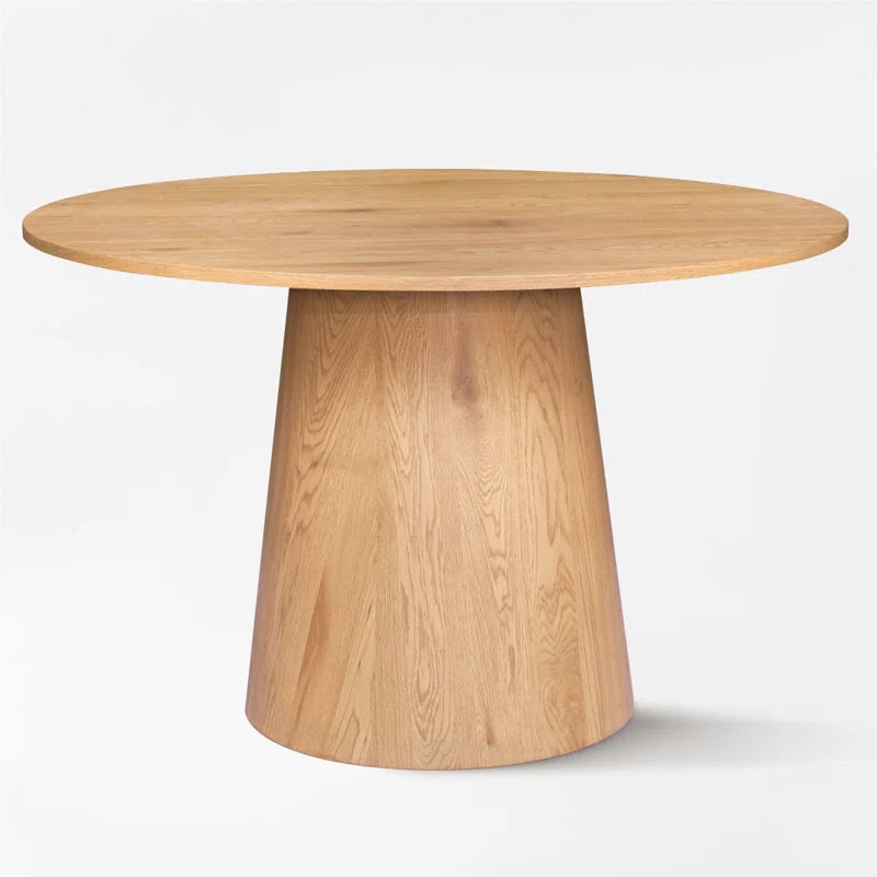 Tivick Round Pedestal Dining Table - Wooden Bazar