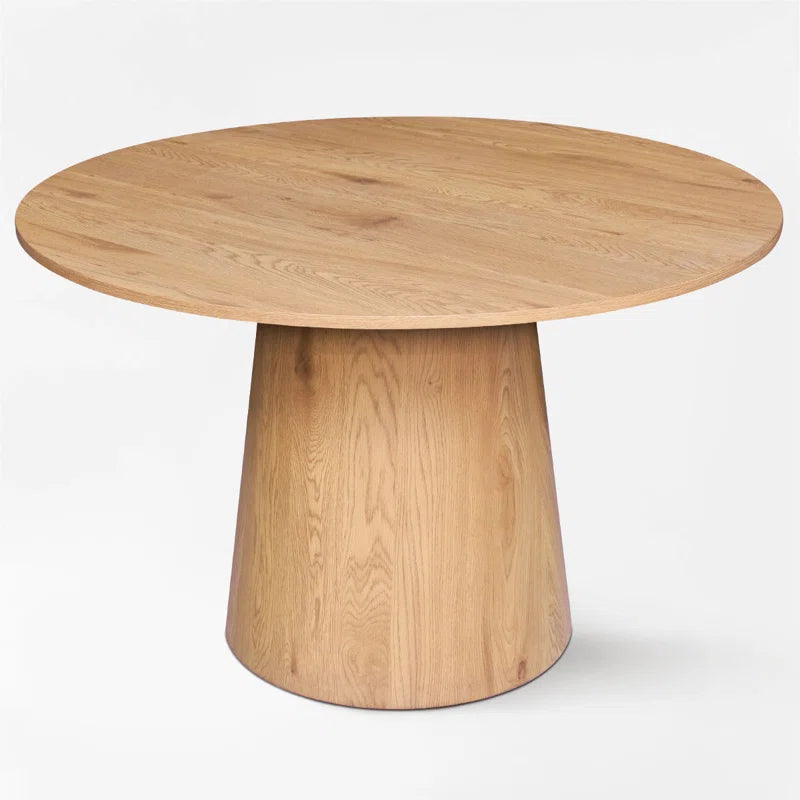 Tivick Round Pedestal Dining Table - Wooden Bazar
