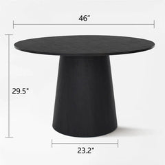 Tivick Round Pedestal Dining Table - Wooden Bazar