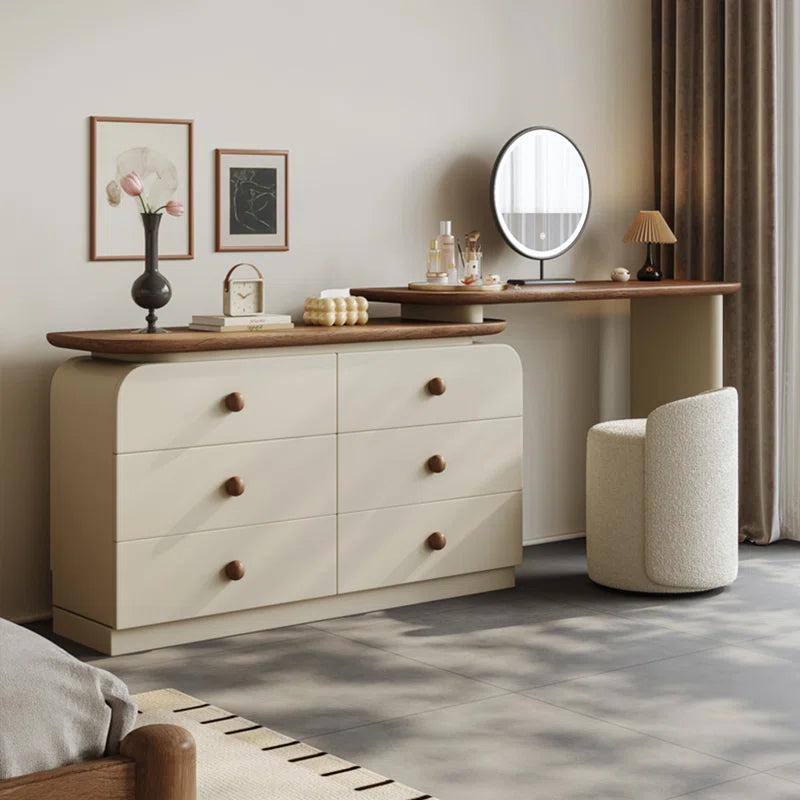 Caxber Modern Minimalist Retractable Dressing Table - Wooden Bazar