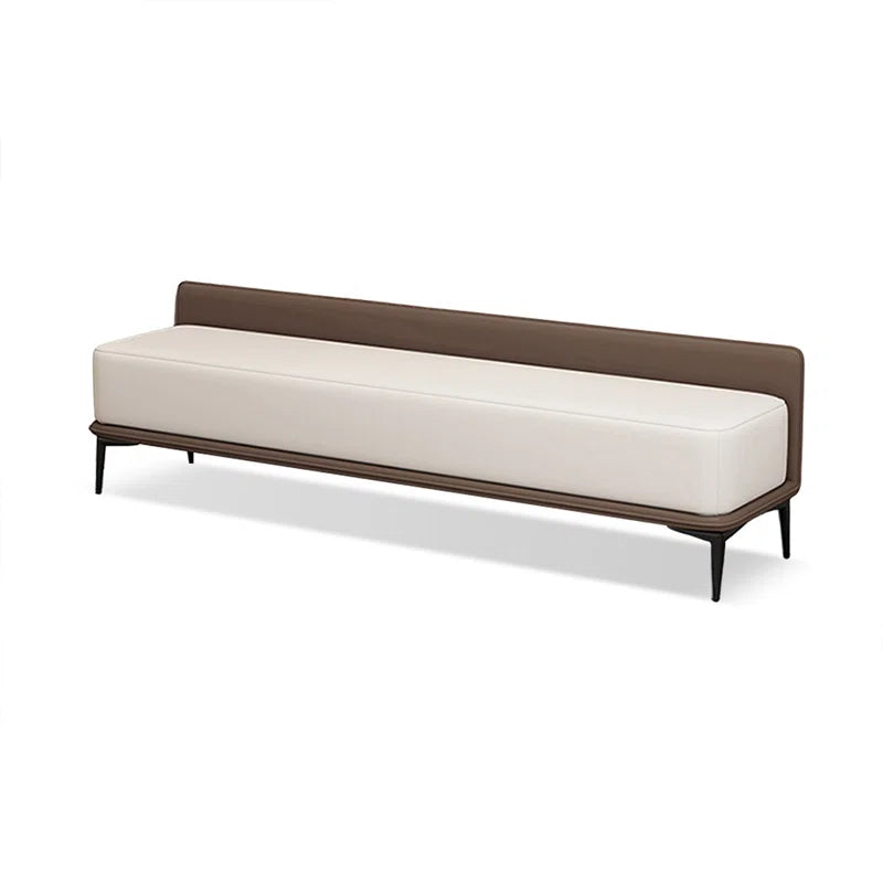 Sawpix Solid wood  Faux leather Bench - Wooden Bazar