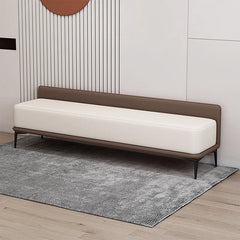 Sawpix Solid wood  Faux leather Bench - Wooden Bazar