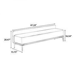 Sawpix Solid wood  Faux leather Bench - Wooden Bazar