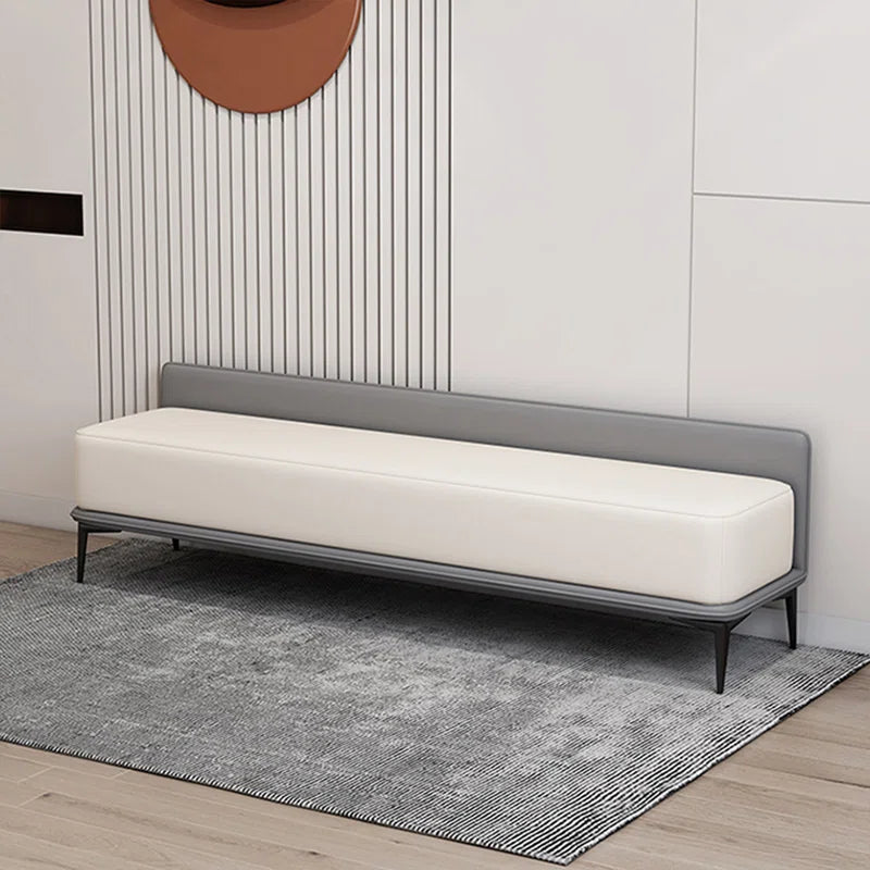 Sawpix Solid wood  Faux leather Bench - Wooden Bazar