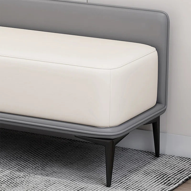Sawpix Solid wood  Faux leather Bench - Wooden Bazar